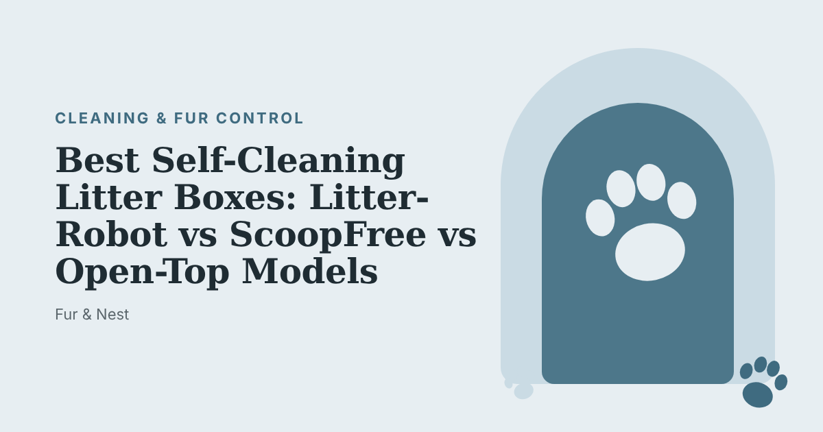 A modern automatic self-cleaning litter box in a bright laundry room with a cat walking past